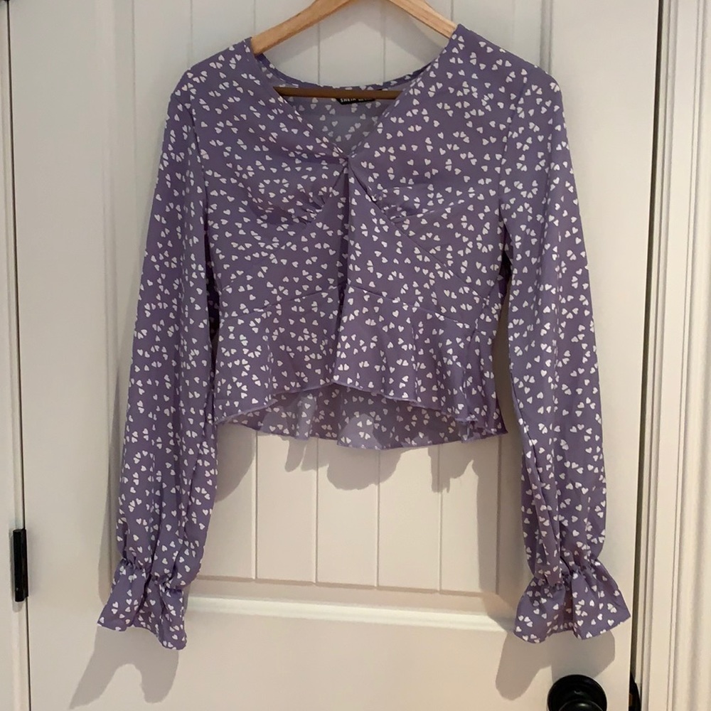 Purple heart blouse